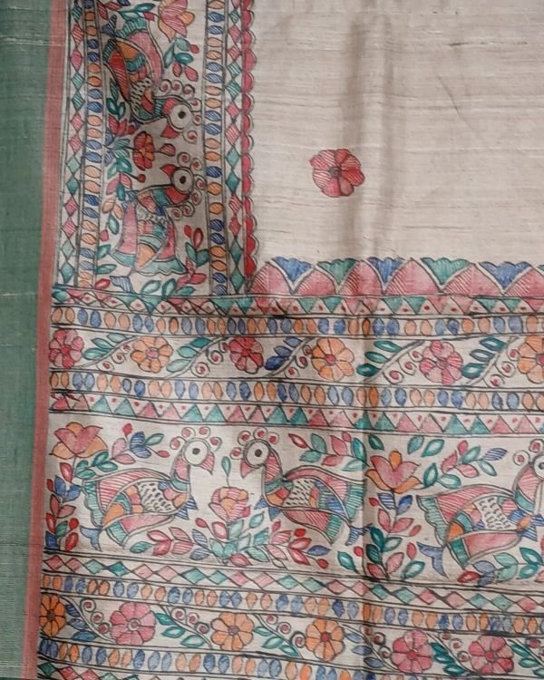 Madhubani on Tussar Silk – (MADT0016) - Image 12