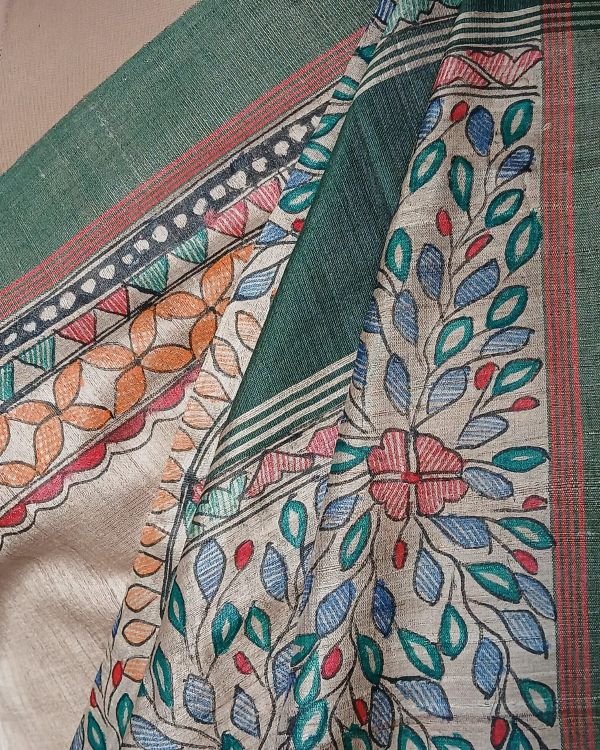 Madhubani on Tussar Silk – (MADT0019)