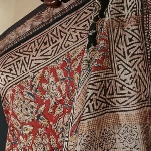 Pedana Silk-Cotton Kalamkari saree – (PSKS0016)