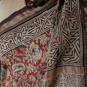 Pedana Silk-Cotton Kalamkari saree – (PSKS0011)