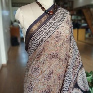 Pedana Silk-Cotton Kalamkari saree – (PSKS0013)