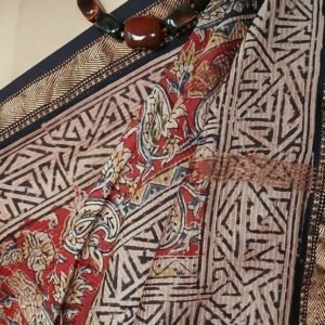 Pedana Silk-Cotton Kalamkari saree – (PSKS0014)