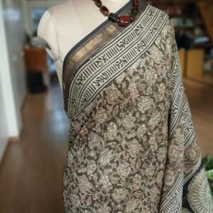 Pedana Silk-Cotton Kalamkari saree – (PSKS0015)