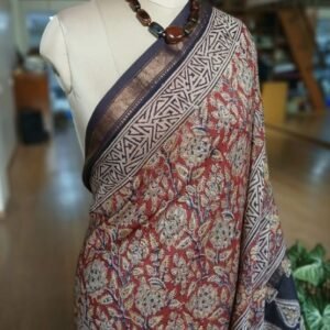 Pedana Silk-Cotton Kalamkari saree – (PSKS0016)