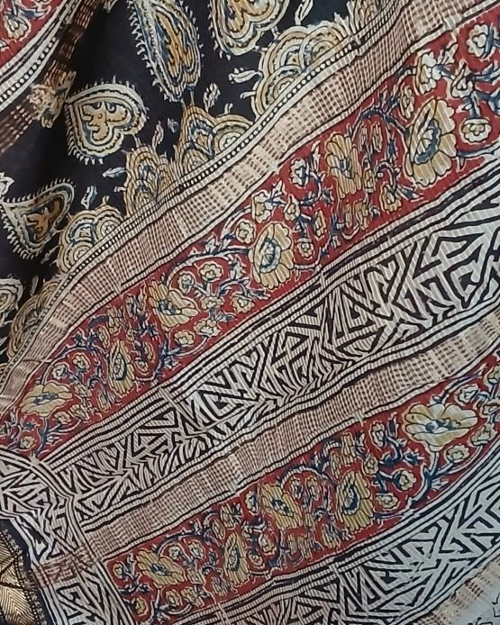 Pedana Silk-Cotton Kalamkari saree – (PSKS0016) - Image 5