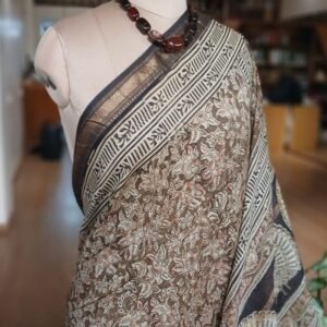 Pedana Silk-Cotton Kalamkari saree – (PSKS0025)