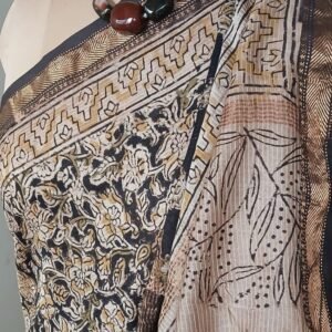 Pedana Silk-Cotton Kalamkari saree – (PSKS0027)