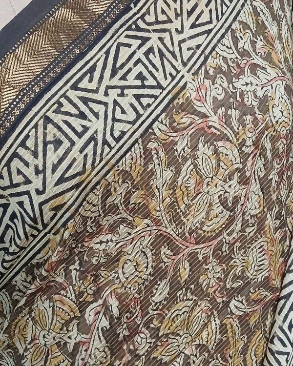 Pedana Silk-Cotton Kalamkari saree – (PSKS0028) - Image 4