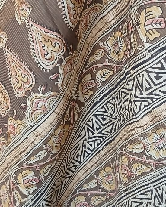 Pedana Silk-Cotton Kalamkari saree – (PSKS0028) - Image 8