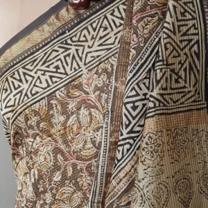 Pedana Silk-Cotton Kalamkari saree – (PSKS0028)