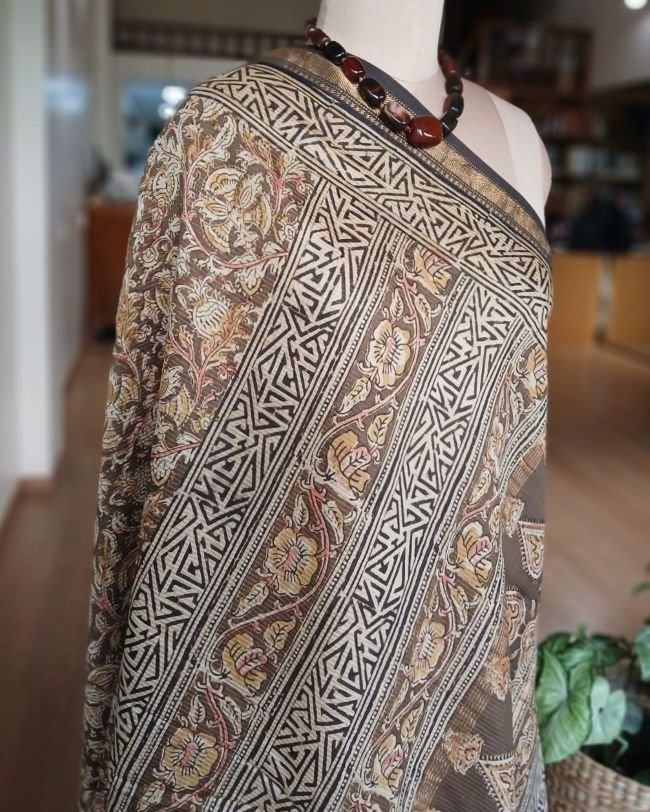 Pedana Silk-Cotton Kalamkari saree – (PSKS0028) - Image 7