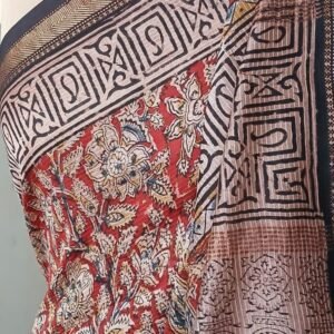 Pedana Silk-Cotton Kalamkari saree – (PSKS0029)