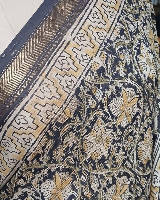Pedana Silk-Cotton Kalamkari saree – (PSKS0018) - Image 4