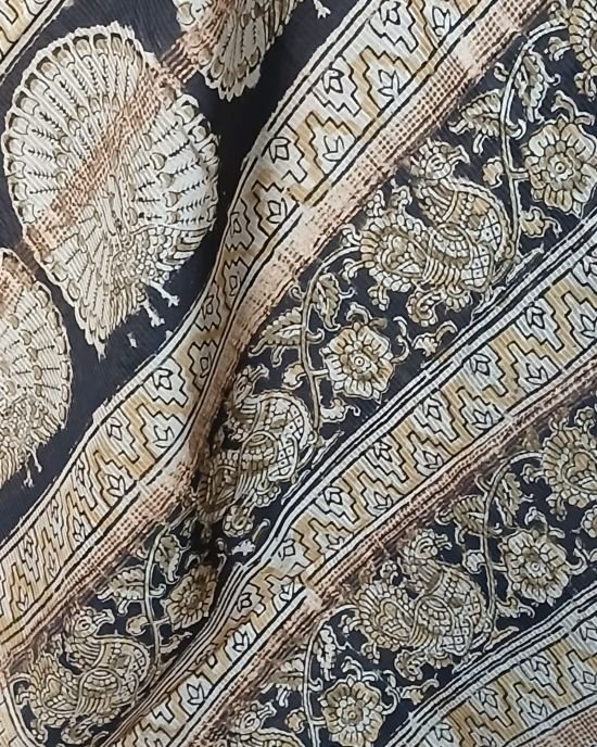 Pedana Silk-Cotton Kalamkari saree – (PSKS0018) - Image 8