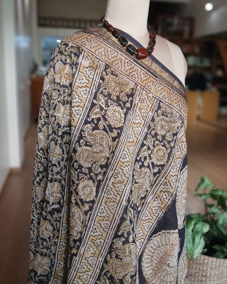 Pedana Silk-Cotton Kalamkari saree – (PSKS0018) - Image 7