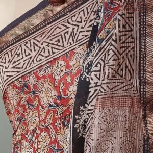 Pedana Silk-Cotton Kalamkari saree – (PSKS0021)