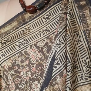 Pedana Silk-Cotton Kalamkari saree – (PSKS0022)