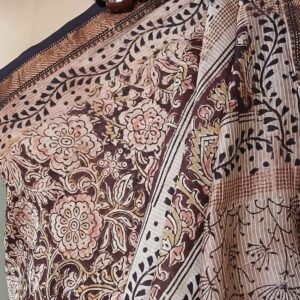 Pedana Silk-Cotton Kalamkari saree – (PSKS0023)