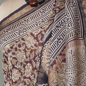 Pedana Silk-Cotton Kalamkari saree – (PSKS0024)