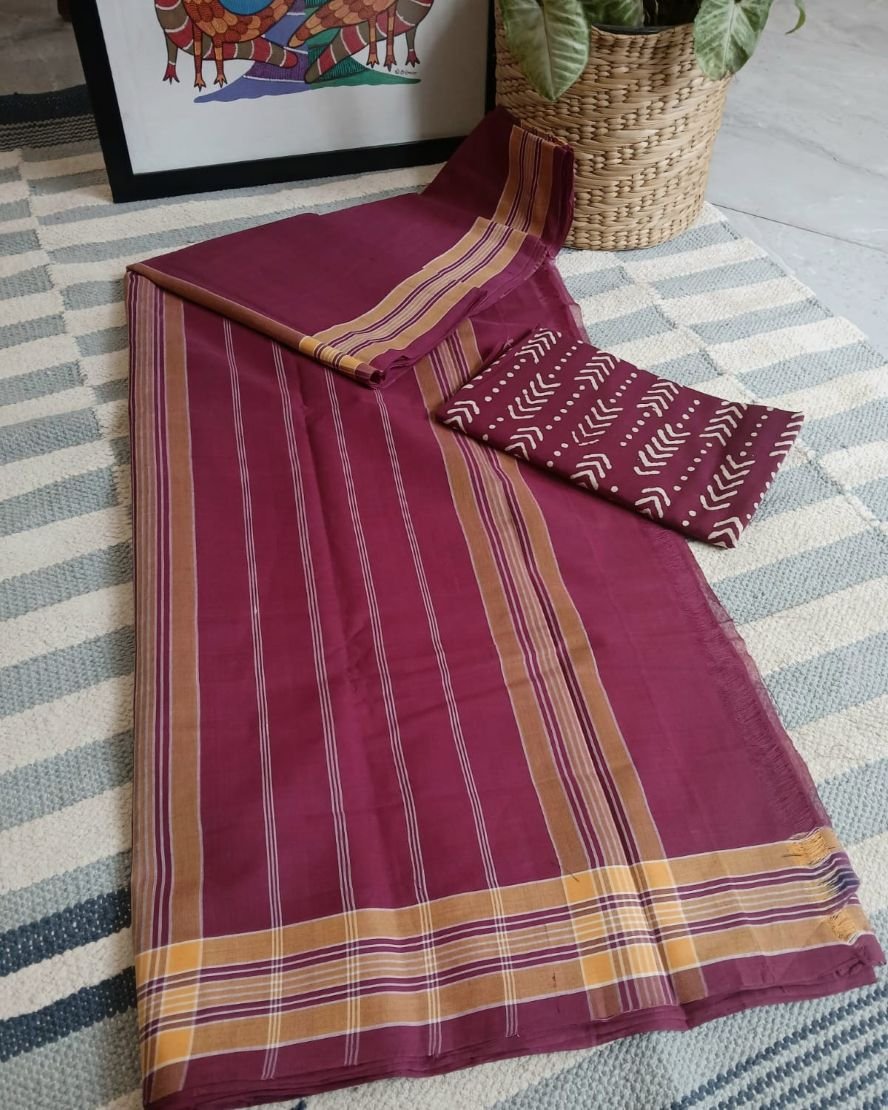 Rajahmundry Cotton Saree with free Blousepiece – (HSCS0006)