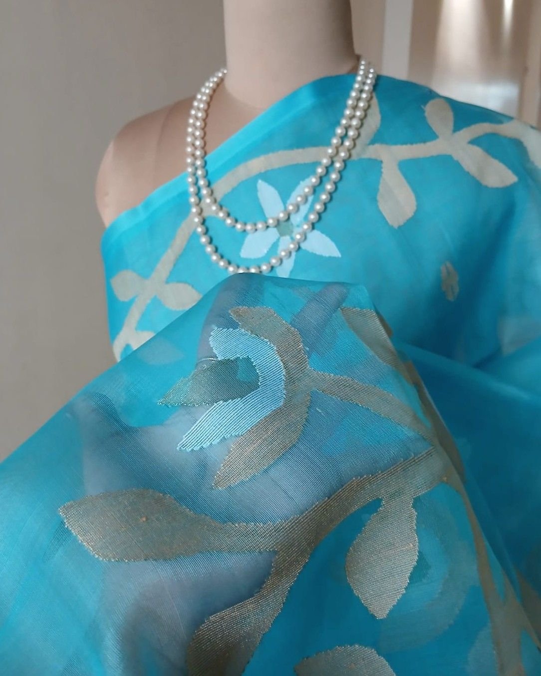 Handweave Jamdani Silk Saree – (SJMS1126) - Image 3