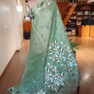 Handweave Jamdani Silk Saree – (SJMS1131)