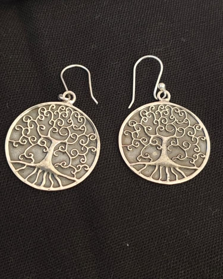 Tree of Life coin danglers handmade in Jaipur - (STDS0009) - Image 2
