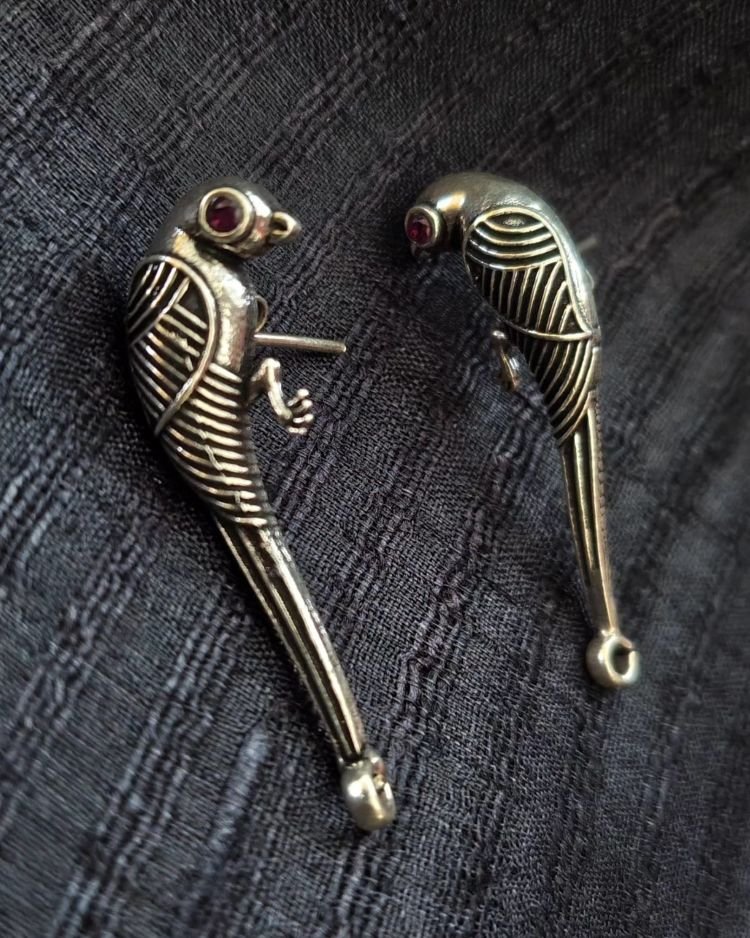 Parrot Earring in Silver - (STDS0004)
