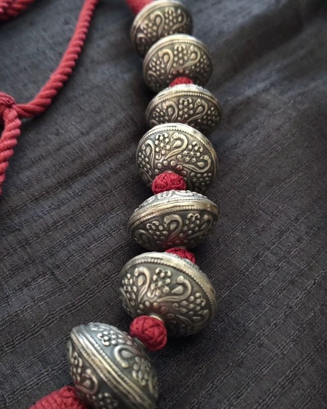 Chunky Silver Necklace from Jaipur - (CCPS0003) - Image 3