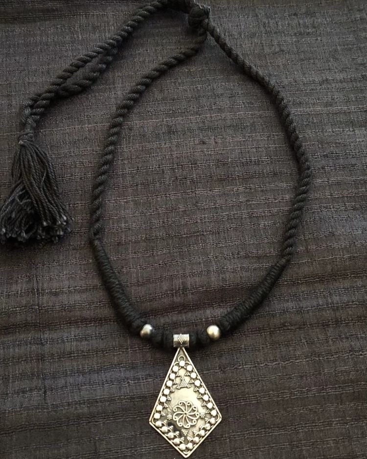 Elongated Diamond Shaped Pendant in Silver – (CCPS0008) - Image 2