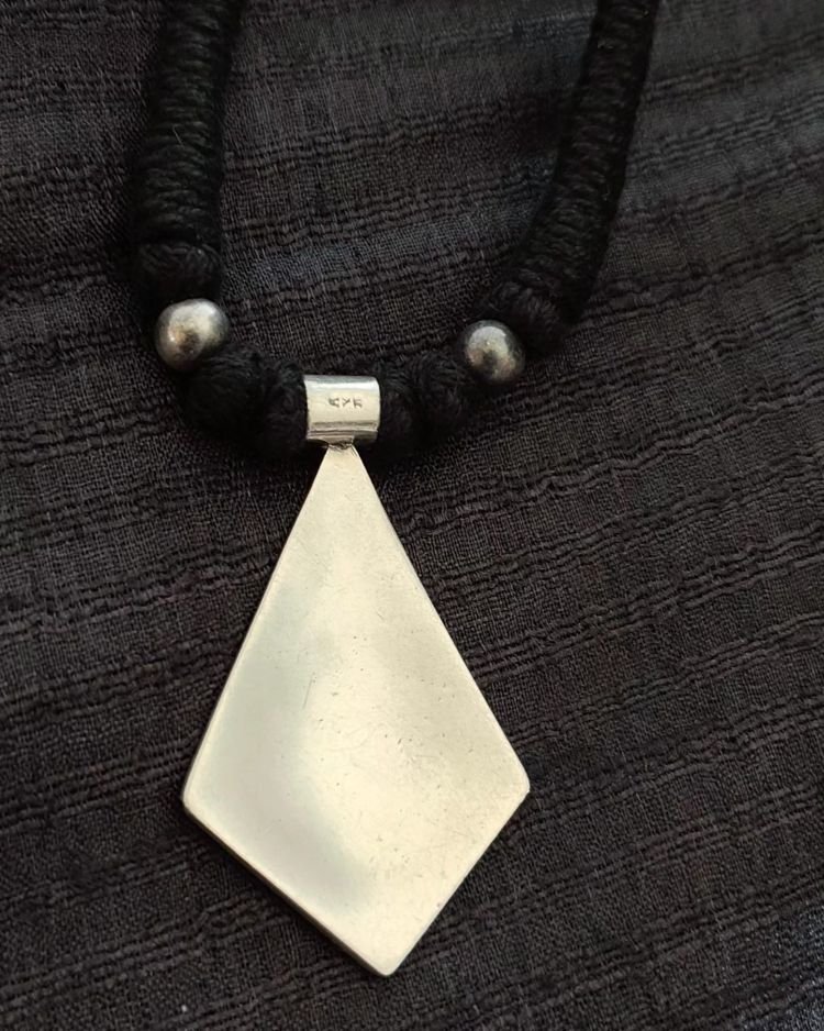 Elongated Diamond Shaped Pendant in Silver – (CCPS0008) - Image 3