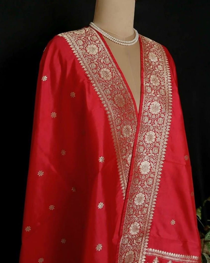Banarasi Pure Katan Silk Dupatta – (DUPT1008) - Image 3