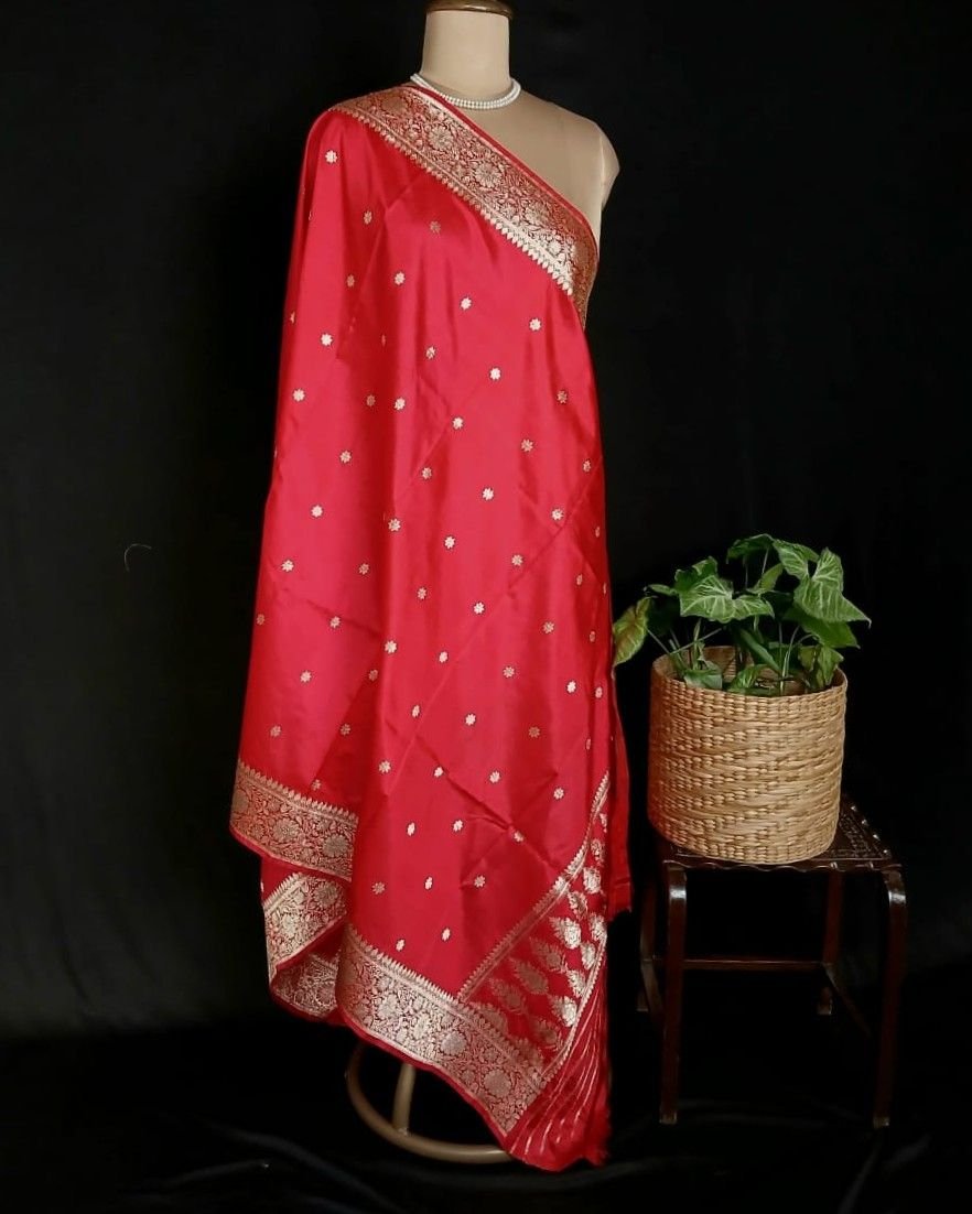 Banarasi Pure Katan Silk Dupatta – (DUPT1008) - Image 6