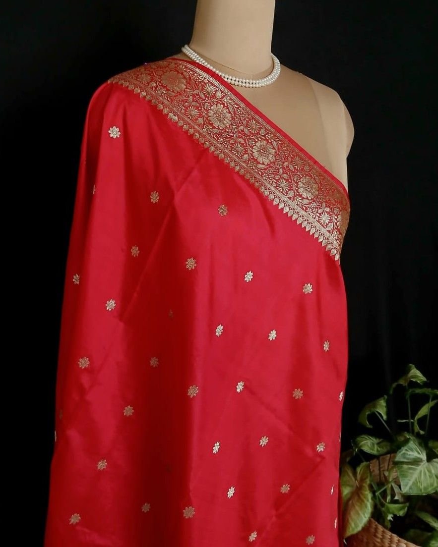 Banarasi Pure Katan Silk Dupatta – (DUPT1008) - Image 7