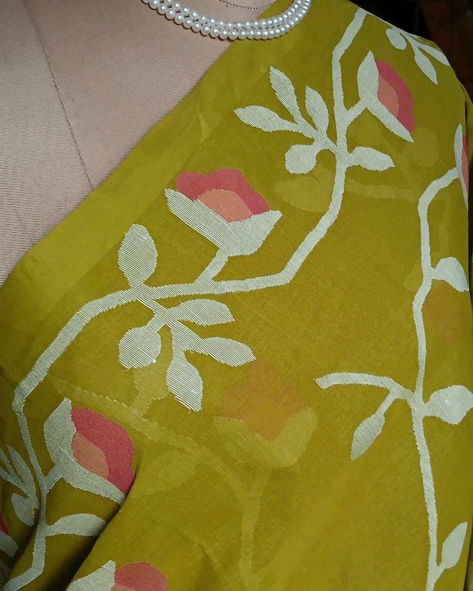 Hand Jamdani from Phulia – (HJFP0007) - Image 4