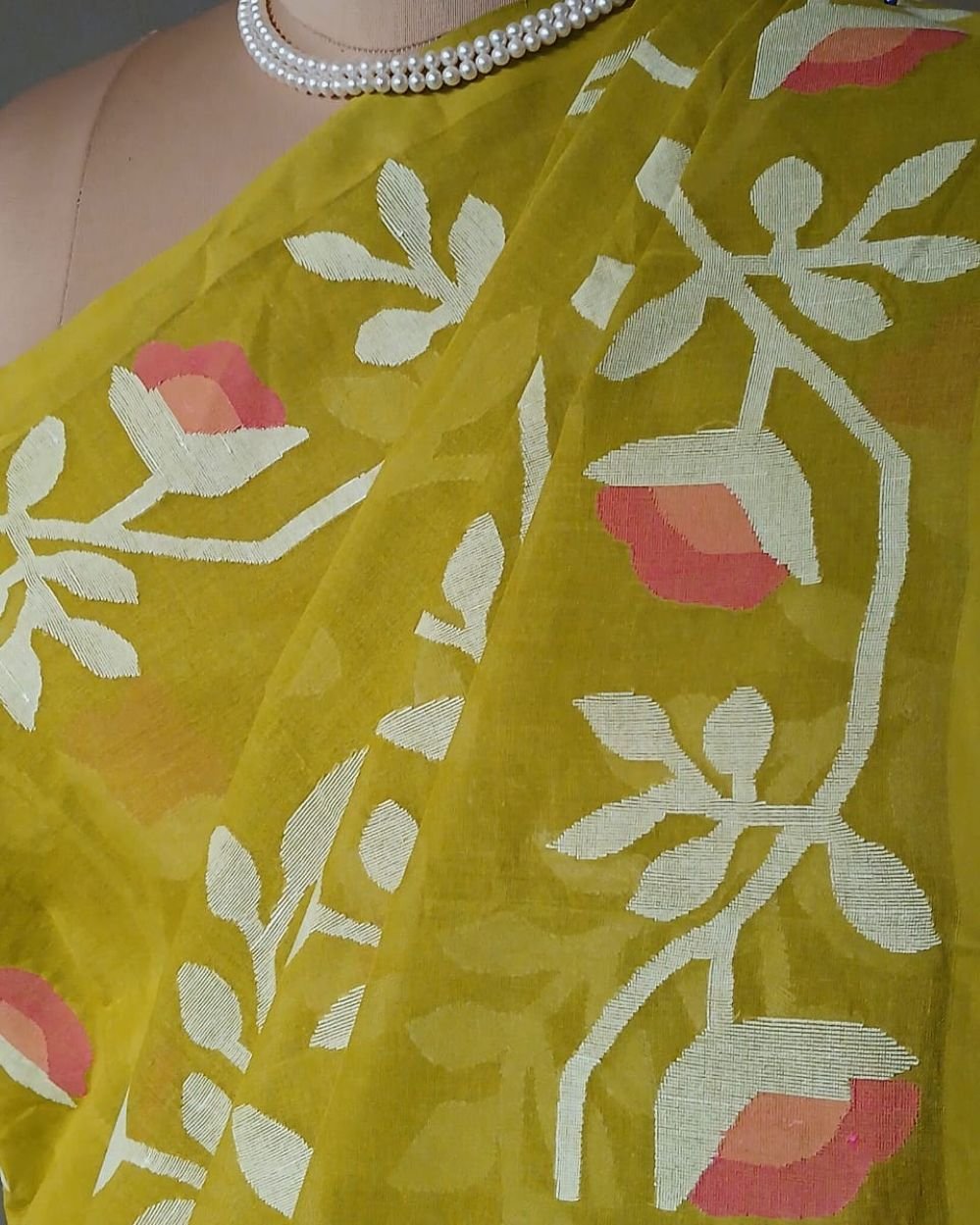 Hand Jamdani from Phulia – (HJFP0007) - Image 5