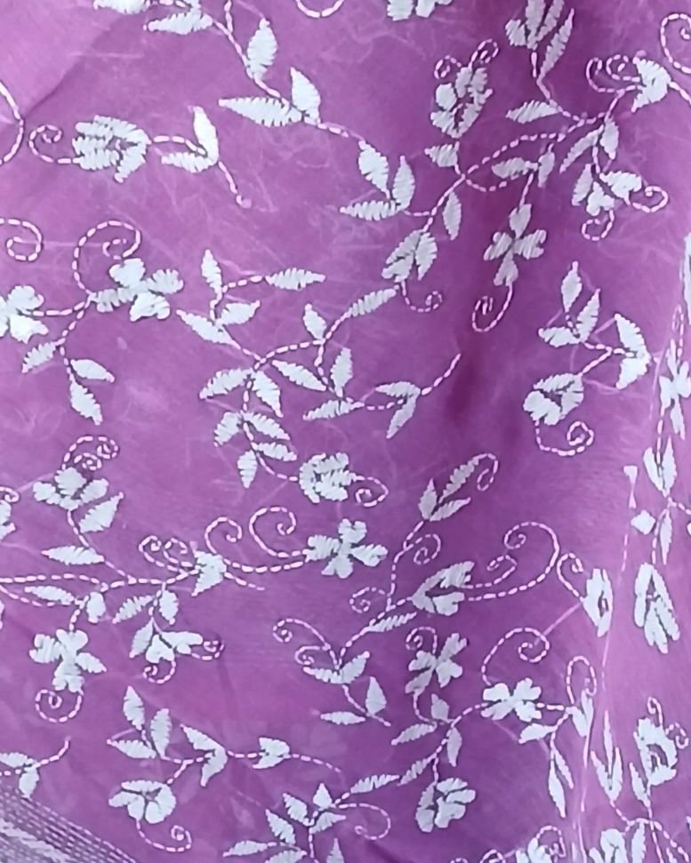 Cotton Kantha Saree from Santiniketan – (KNCS1051) - Image 7