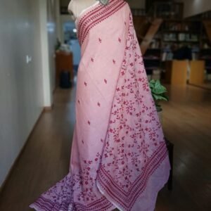 Cotton Kantha Saree from Santiniketan – (KNCS1057)