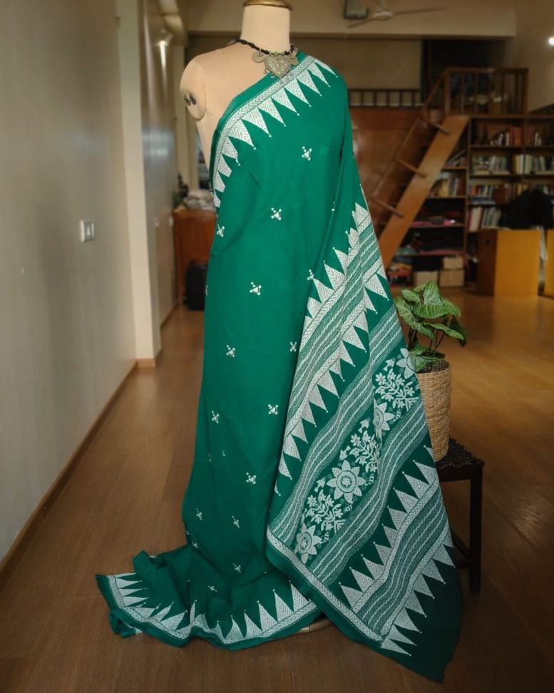 Cotton Kantha Saree from Santiniketan – (KNCS1058)