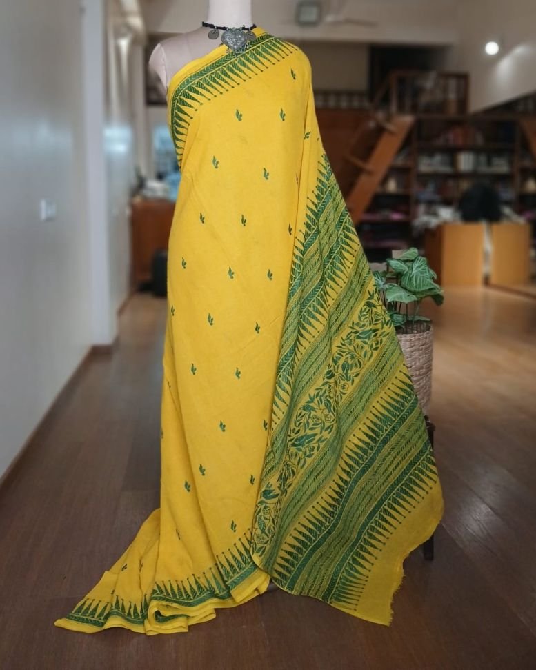 Cotton Kantha Saree from Santiniketan – (KNCS1044)