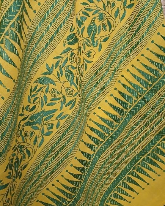Cotton Kantha Saree from Santiniketan – (KNCS1044) - Image 5