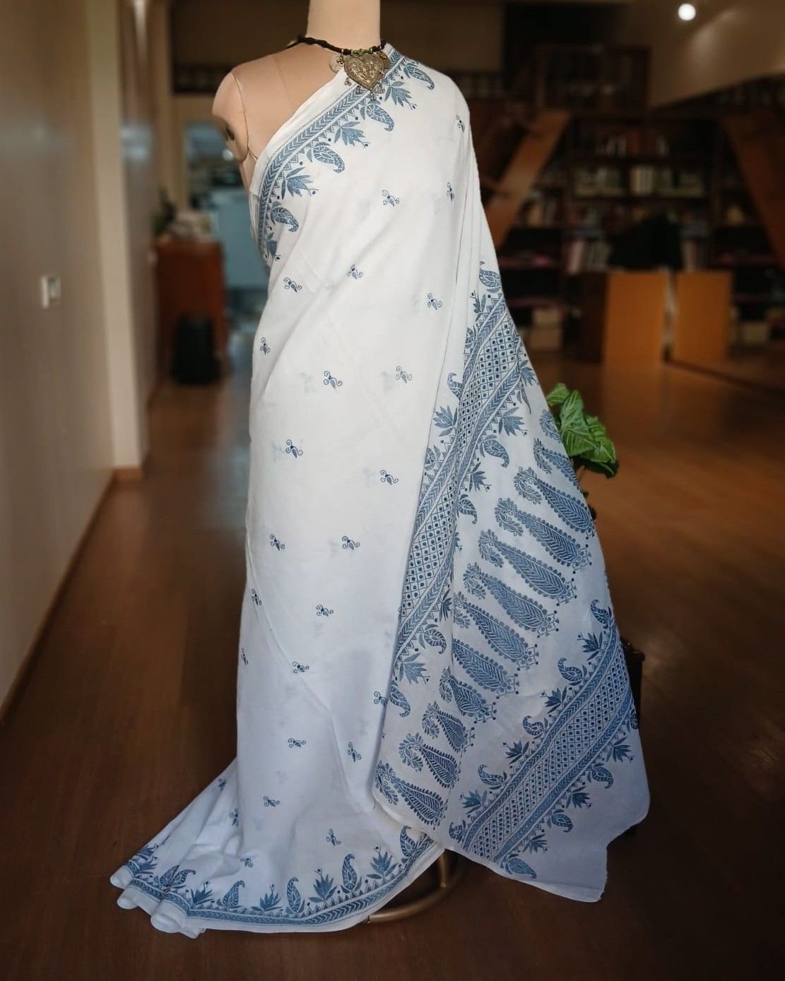 Cotton Kantha Saree from Santiniketan – (KNCS1045)