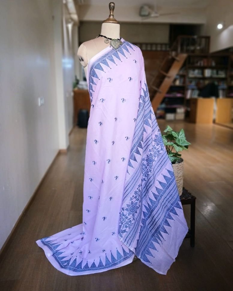 Cotton Kantha Saree from Santiniketan – (KNCS1047)