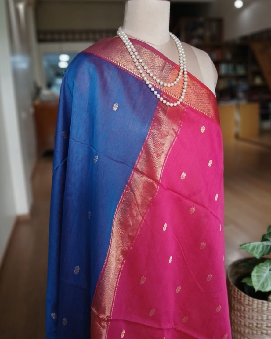 Maheshwari Silk Cotton Saree – (MSCS1024) - Image 3