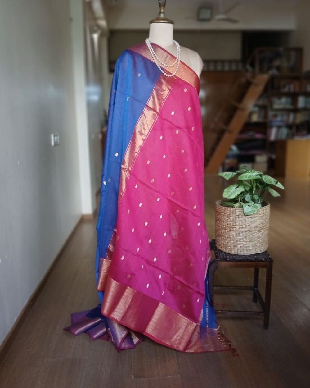 Maheshwari Silk Cotton Saree – (MSCS1024) - Image 4