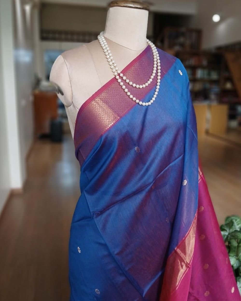 Maheshwari Silk Cotton Saree – (MSCS1024) - Image 5