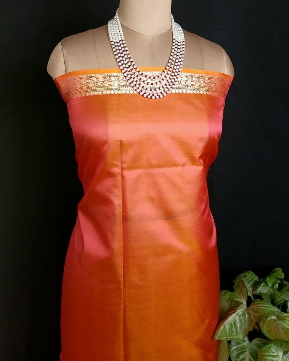 Banarasi No Zari Katan Silk Saree – (NZSS0003) - Image 10