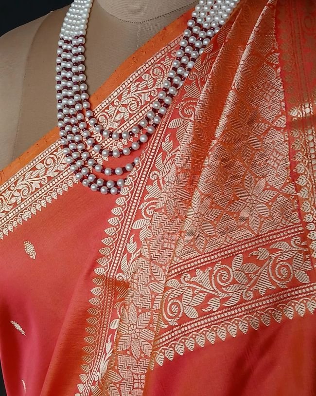 Banarasi No Zari Katan Silk Saree – (NZSS0003) - Image 5