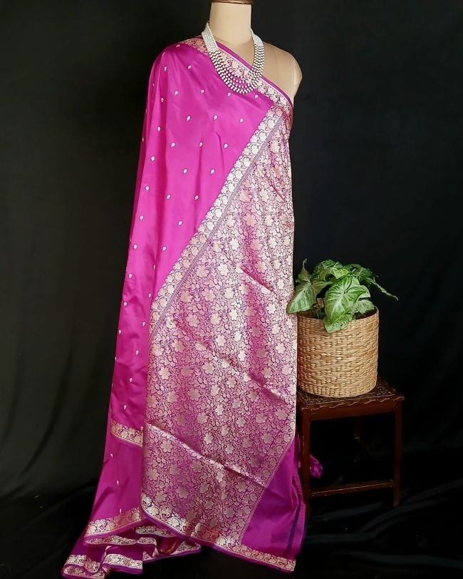 Banarasi No Zari Katan Silk Saree – (NZSS0004) - Image 7