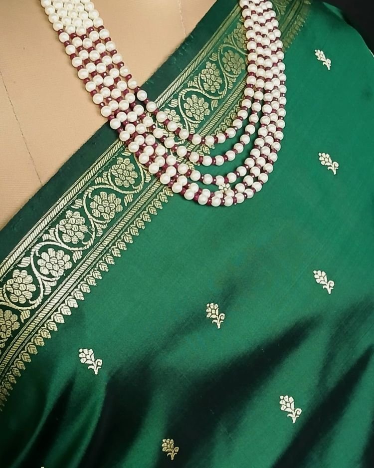 Banarasi No Zari Katan Silk Saree – (NZSS0005) - Image 3